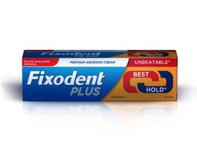 تصویر چسب دندان فیکسودنت مدل plus best hold حجم 40 گرم Fixodent toothpaste model plus best hold 40g