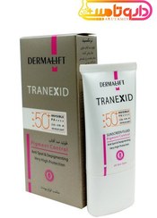 تصویر فلوئید ضد آفتاب درمالیفت مدل Tranexid SPF50 مناسب انواع پوست حجم ۴۰ میلی لیتر 