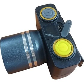 تصویر هدلایت شارژی زوم دار دیجیتال ریولانگ RL-483 کوهنوردی همراه جعبه نگهداری فلزی چراغ پیشانی Ruilang RL-483 قوی