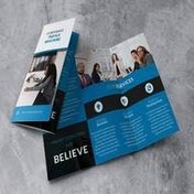 تصویر فایل لایه باز بروشور سه لت Trifold Blue Brochure 