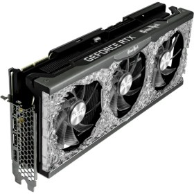 تصویر کارت گرافیک استوک پلیت Palit GeForce RTX 3090 GameRock ظرفیت 24 گیگابایت با کارتن palit geforce rtx 3090 gamerock 24gb gddr6x