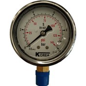 تصویر مانومتر 10بار روغنی ایستاده صفحه 6سانت 