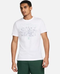 تصویر تی شرت تنیس مردانه نایک NikeCourt Dri-FIT- سفید ا nikecourt white dri fit men tenis t-shirt nikecourt white dri fit men tenis t-shirt