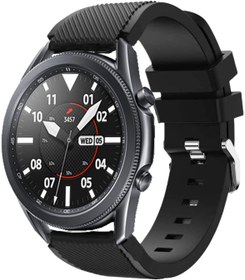 تصویر accessoryME Replacement Band Compatible with Samsung Galaxy Watch 3 45mm, 22mm Silicone Quick Release Band Sport Strap (Black) 