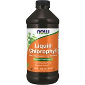 تصویر مکمل کلروفیل مایع برند NOW با طعم نعناع 473 میل اصل LIQUID CHLOROPHYLL NOW