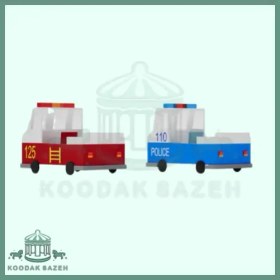 تصویر ماشین پلیس چوبی 