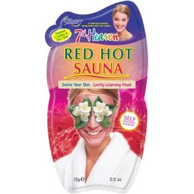 تصویر ماسک صورت حاوی خاک معدنی استوایی سون هون مونته ژنه-Montagne Jeunesse 7th Heaven Red Hot Sauna Face Mask 