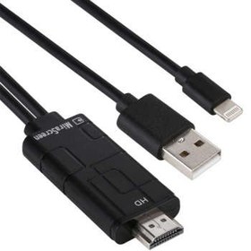 تصویر کابل تبدیل لایتنینگ به HDMI/USB میراسکرین مدل LD10 طول 1.8متر مناسب ایفون ا Mirascreen LD10 Lightning to HDMI/USB Cable 1.8m for iPhone Mirascreen LD10 Lightning to HDMI/USB Cable 1.8m for iPhone