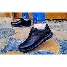 تصویر کفش تمام چرم طبیعی مردانه طبی برند پاروپا اصل(pa ru pa)| یکسال ضمانت| رنگ مشکی| سایز 40_44 