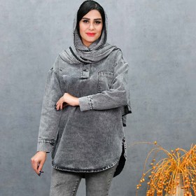 تصویر مانتو جین دخترانه کد 24357 Jean coat