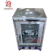 تصویر تنور گازی استیل سه شعله مدل نان پز دار 