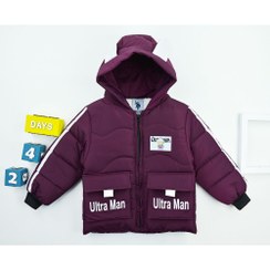 تصویر کاپشن پسرانه اولترامن بادمجانی کد 10872 