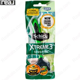 تصویر خود تراش شیک مدل اکستریم 3، بسته 1 عددی Schick Xtreme3 Sensitive Flexible 