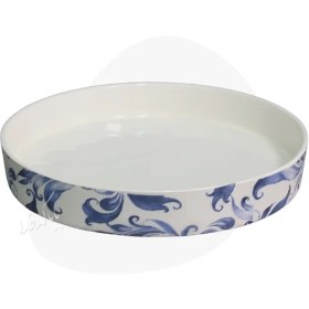 تصویر پیتزا خوری کوچک مدل گل آبی 