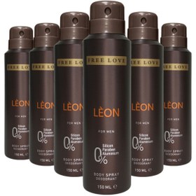 تصویر دئودورانت اورجینال برند Free love مدل Leon Erkek Deodorant 150 ml کد 230927158 