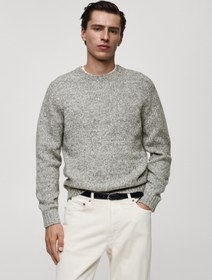 تصویر ژاکت بافت ساختاری برند mango man Structured Knitted Sweater