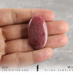 تصویر نگین رودونیت Rhodonite کانادا معدنی بسیار خوشرنگ و خالص کیفیت عالی وزن 60.6 قیراط تخصصی چاکرای 1 و 2 