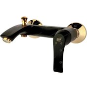 تصویر شیر حمام لوتوس راسان - مشکی رزگلد 