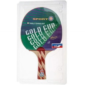 تصویر راکت پینگ پنگ گلد کاپ تکی دسته شطرنجی ا Racket Gold Cup Ping Pong Racket Gold Cup Ping Pong