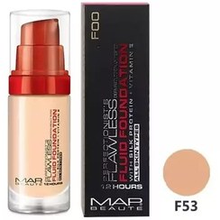 تصویر کرم پودر پمپی مپ بوته Map Beaute Cream Foundation Fluid F53 