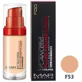 تصویر کرم پودر پمپی مپ بوته Map Beaute Cream Foundation Fluid F53 