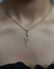 تصویر گردنبند مار گلد 