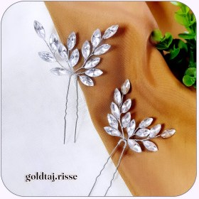 تصویر گیره شنیون سنگ رزینی درجه یک - آبی gire sheniyon