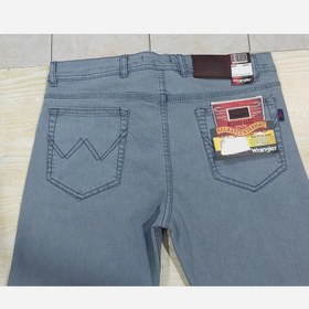 تصویر شلوار لی مردانه فاق بلند رنگ طوسی سایز ۴۸ و ۴۴ 