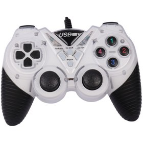تصویر دسته بازی تک شوکدار USB-908 - سفید USB-908 Wired Joystick