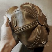 تصویر کلاه نیوزبوی چرم کد ۰۲۷۸ 