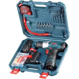 تصویر کیت دریل شارژی 12 ولت دو باتری 19 پارچه رونیکس مدل RS-8613 CORDLESS DRILL SET RS-8613