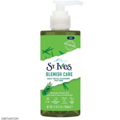 تصویر ژل شستشو صورت چای سبز سینت ایوز حجم 200 میل St Ives Blemish Care Tea Tree Daily Facial Cleanser 