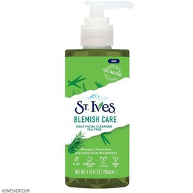 تصویر ژل شستشو صورت چای سبز سینت ایوز حجم 200 میل St Ives Blemish Care Tea Tree Daily Facial Cleanser 