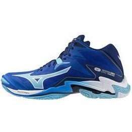 تصویر کفش مردانه زنانه یونیسکس Wave Lightning Z8 Mid و Walleyball آبی میزانو Mizuno 