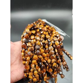 تصویر ریسه سنگ چشم ببر قلبی تراش سایز 10 کد 4244 