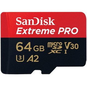 تصویر کارت حافظه microSDXC سن دیسک مدل Extreme PRO کلاس A2 استاندارد UHS-I U3 