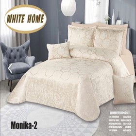 تصویر سرویس روتختی مخمل ویت هوم white home مدل مونیکا Monika دونفره 8 تکه 