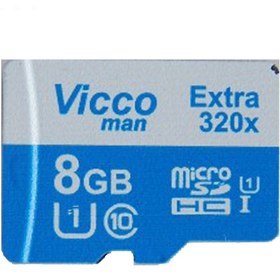 تصویر کارت حافظه‌ microSDHC ویکو من مدل 320x کلاس 10 استاندارد UHS-I U1 سرعت 48MBps ظرفیت 8 گیگابایت 