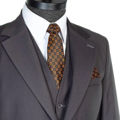 تصویر کراوات مشکی با طرح هندسی 