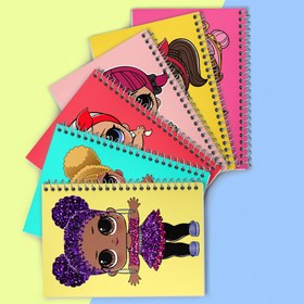 تصویر دفتر نت موسیقی 50 برگ خندالو طرح عروسک Lol 