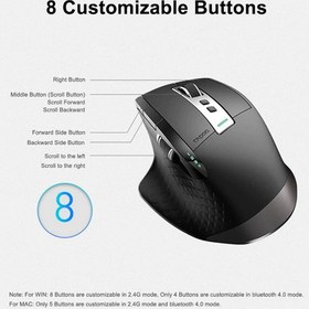 تصویر ماوس بی سیم رپو مدل MT750S Mouse: Rapoo MT750S Multimode Wireless