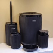 تصویر ست سرویس بهداشتی ۵ پارچه کنتراست مدل شیاردار 