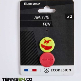 تصویر ضربه گیر راکت تنیس آرتنگو ARTENGO FUN- قرمز/زرد ا ARTENGO FUN Tennis Racket Anti-Vibration ARTENGO FUN Tennis Racket Anti-Vibration