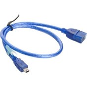 تصویر کابل تبدیل ذوزنقه (نری) به USB (مادگی) دتکس پلاس 30 سانتیمتر 