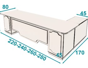 تصویر میز مدیریت نئو تیپ 122L 