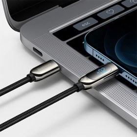 تصویر کابل تبدیل USB-C به لایتنینگ باسئوس مدل CATLSK-A01 طول ۲ متر ۲۰ وات 