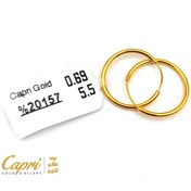 تصویر گوشواره طلا دایره حلقه ای کم اجرت ۵ درصد 