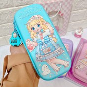 تصویر جامدادی تبلتی سه بعدی قفل دار طرح دختر 