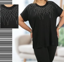 تصویر بلوز و تیشرت کیمونو سوپر سایز ویسکوز 