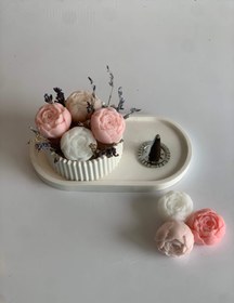 تصویر ظرف صابون 4 گل 